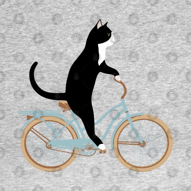 Cat on Bike by sketchpets